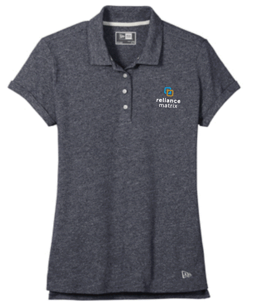 New Era Ladies Slub Twist Polo - True Navy - LNEA301